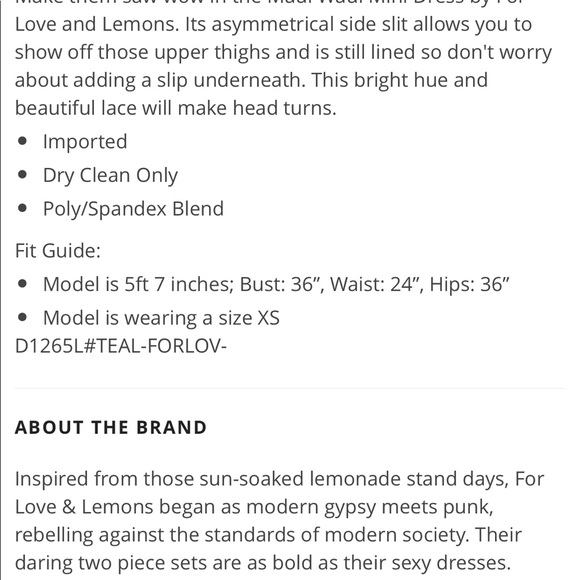 For Love and Lemons Lace Dress - Picture 3 of 6